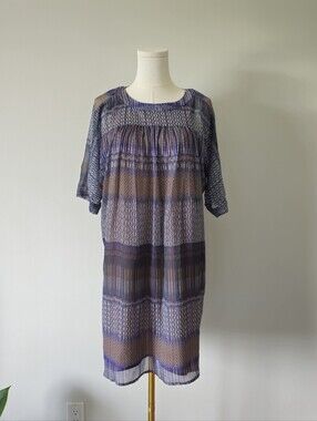 Anthropologie One September xs shift dress chiffron geometric